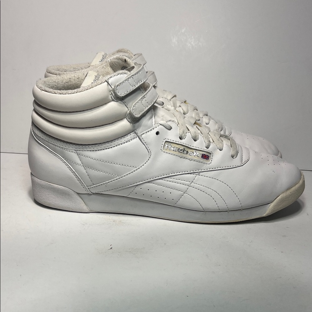 Reebok Freestyle F/S Women's Classic White High-Top Sneakers US 11 or Men's 9.5
